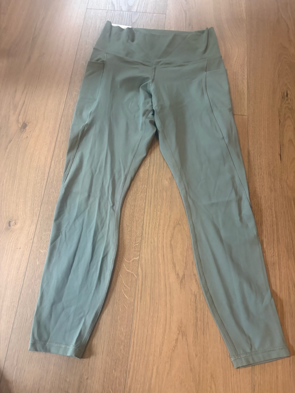 High-Rise Performance Leggings in Sage Green
